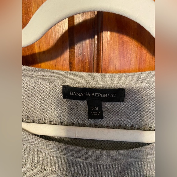 Banana Republic Mariner Fringe Grey Textured Sweater Holidays 2015 Collection XS - Picture 3 of 6